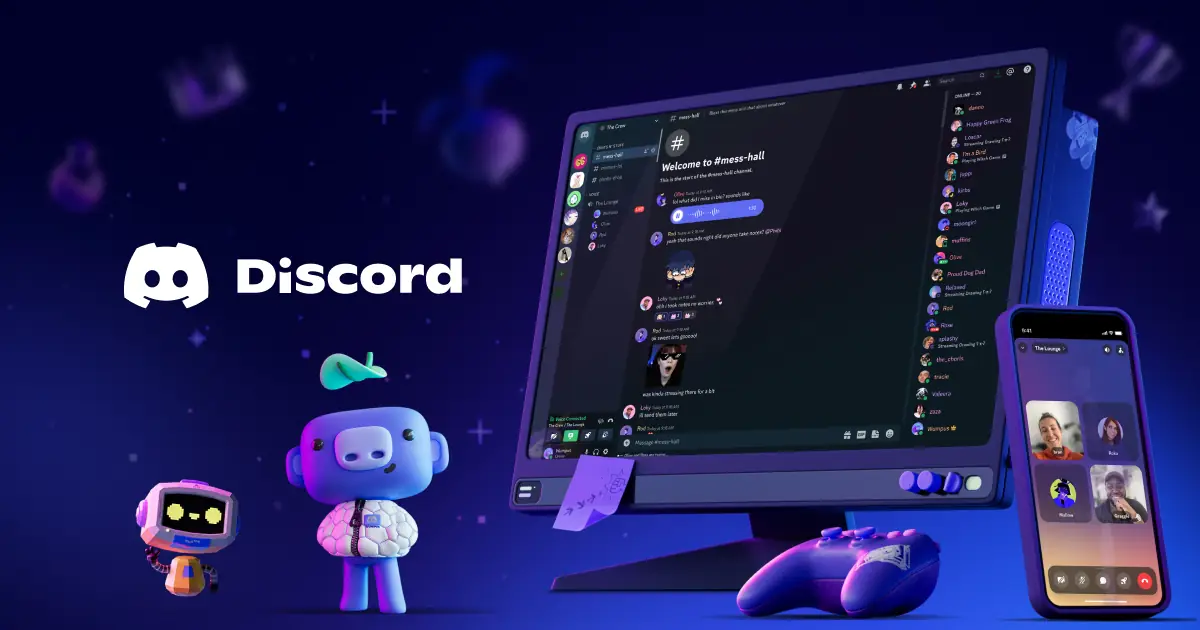 Discord en el ordenador y en el móvil