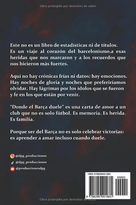 Contraportada de Donde el Barça duele